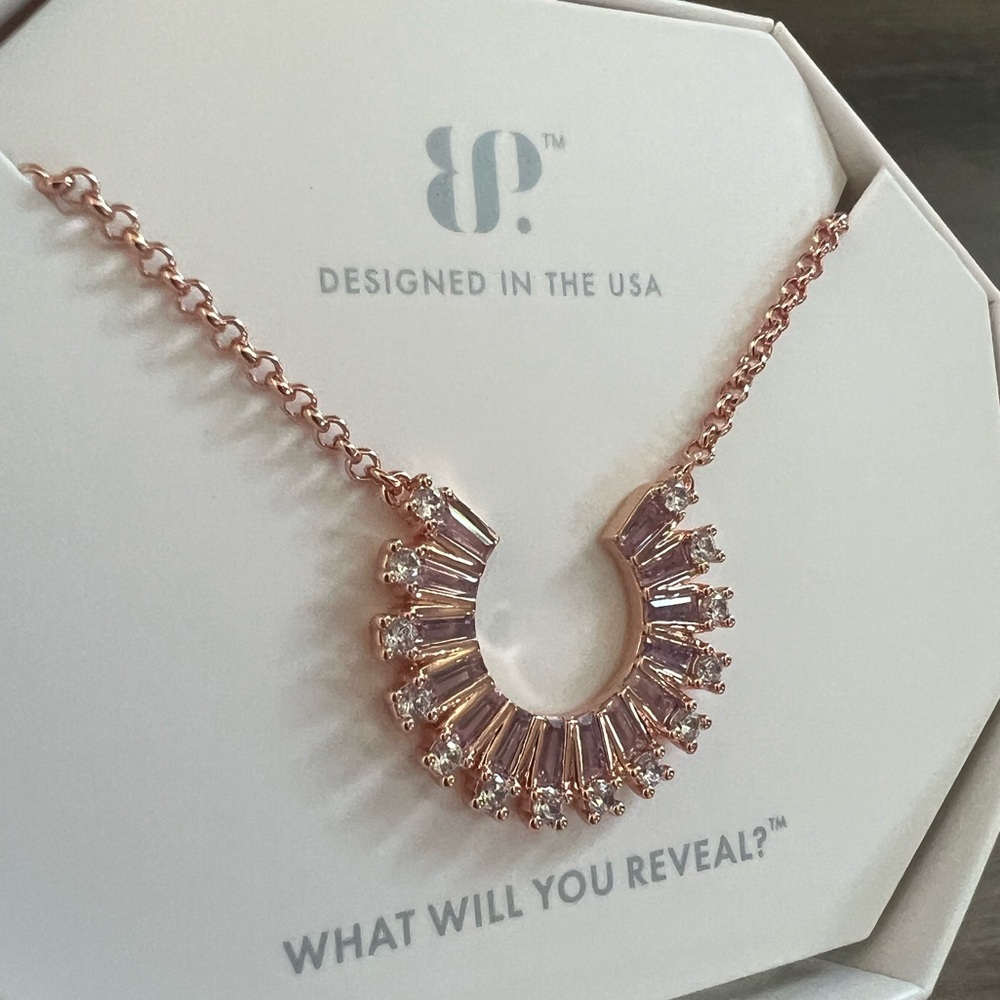 BP rose gold necklace Stand in the spotlight